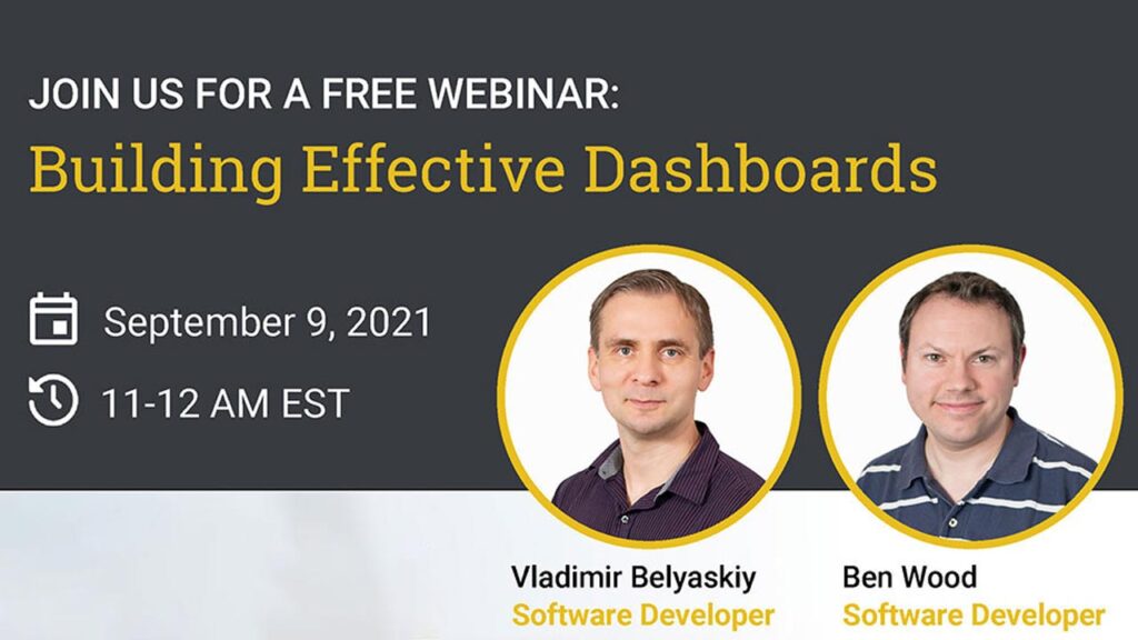 Banner for Building Effective Dashboards Event